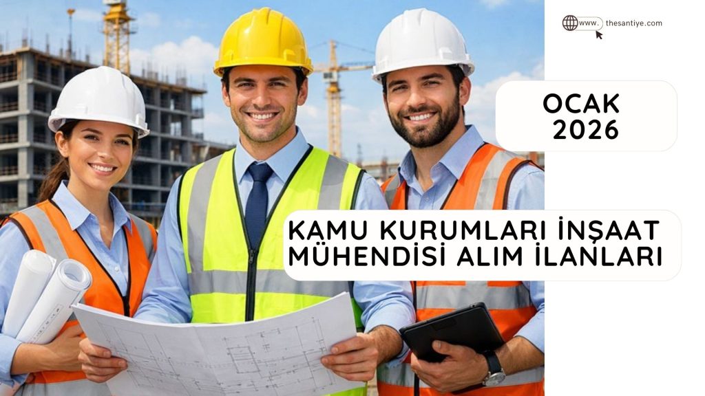 Kamu Kurumları İnşaat Mühendisi Alım İlanları -Ocak 2026